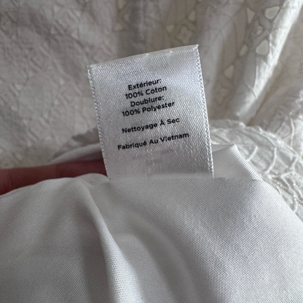 Talbots Petites White Lace Short Sleeve Sheath Dress 10P - Picture 6 of 6